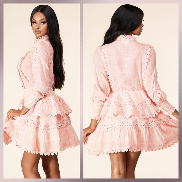 LAST ONE! L'ATISTE Cotton Candy Victorian Ruffled Lace Mini - Picture 5 of 16